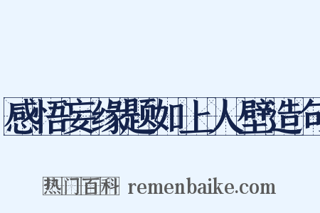 感悟妄缘题如上人壁造句是什么意思的图片